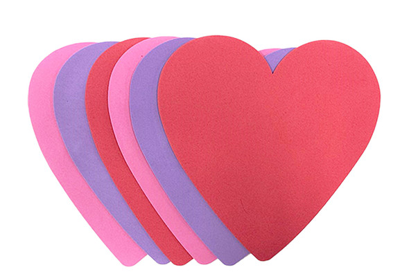 Foamy Shapes-Hearts 7" 6ct.