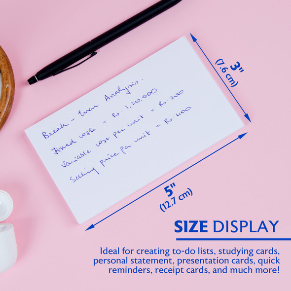 Index Cards 3"x 5" Unruled/White 100ct. Index Cards 3"x 5" Unruled/White 100ct.