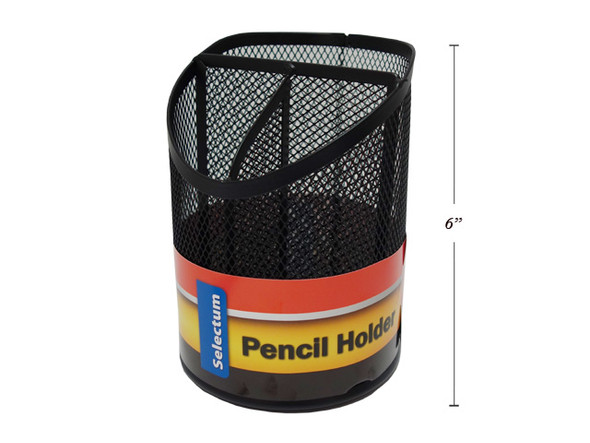 Pencil Holder Black Mesh 4.5"x 6"