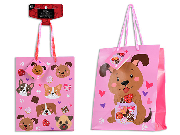 Gift Bags-Dog w/Cookies Pk/2  (Medium) (Pre-Order)