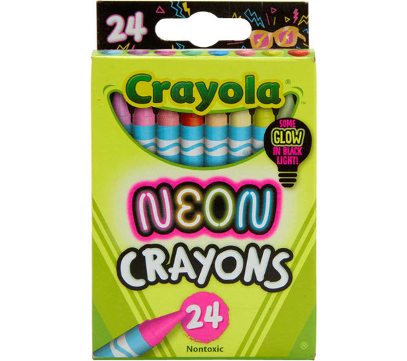 Crayons 24ct.-Neon-Glow in Black Light