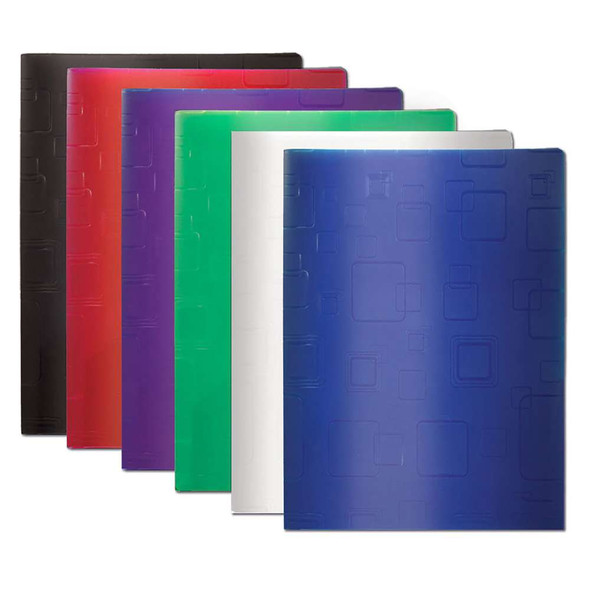 Portfolio-2 Pockets Plastic/Cubic Embossed