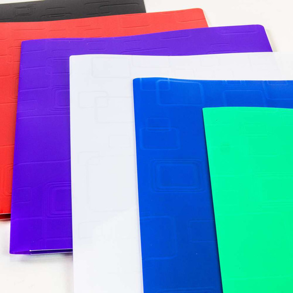 Portfolio-2 Pockets Plastic/Cubic Embossed