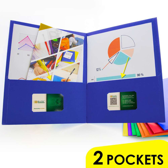 Portfolio-2 Pockets Assorted Colors