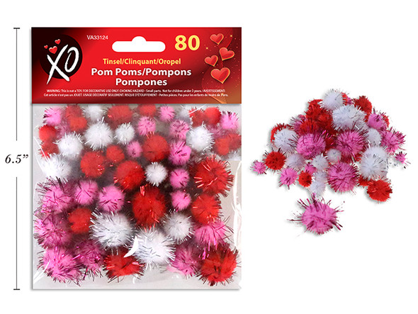 Pom Poms. Assorted 80pcs