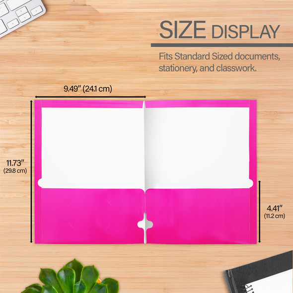 Portfolio-2 Pockets/Laminate Bright Glossy Colors