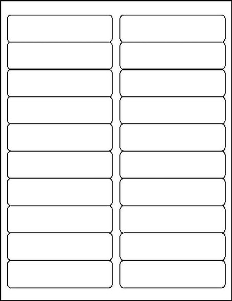 Labels Laser & Ink Jet 1" x 4 White 25 Sheets-500 Labels
