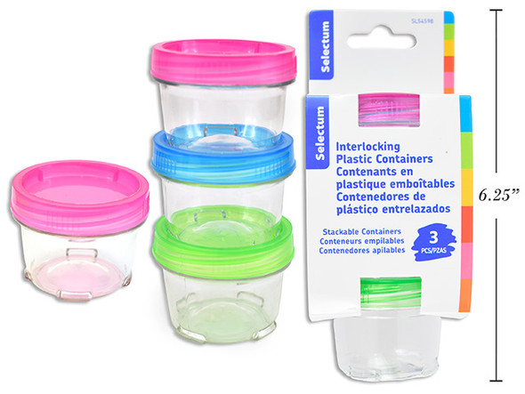 Containers w/ Lids 2" x 1.75" (Plastic)