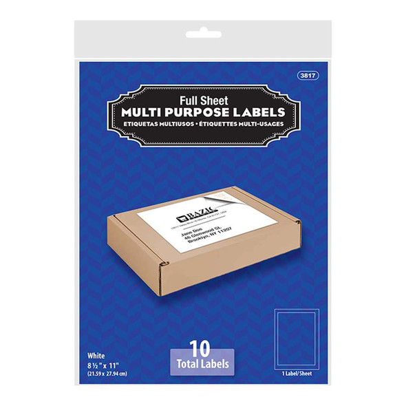 Labels-Multipurpose Letter Size/White 10ct.
