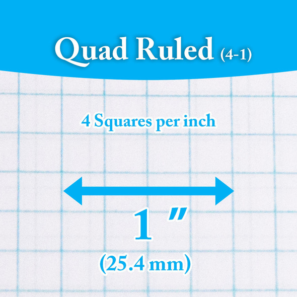 Graph Notebook-Ruled/Spiral 4-1" 100Ct.