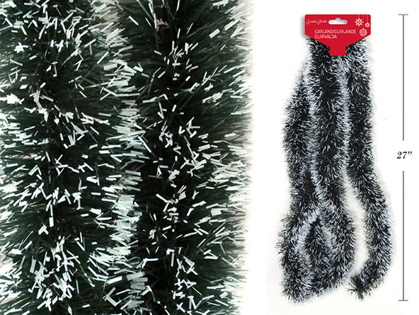 Garland 9ft x 6ply Snow Tipped Pine 3in Tips. h/c., MOQ:12