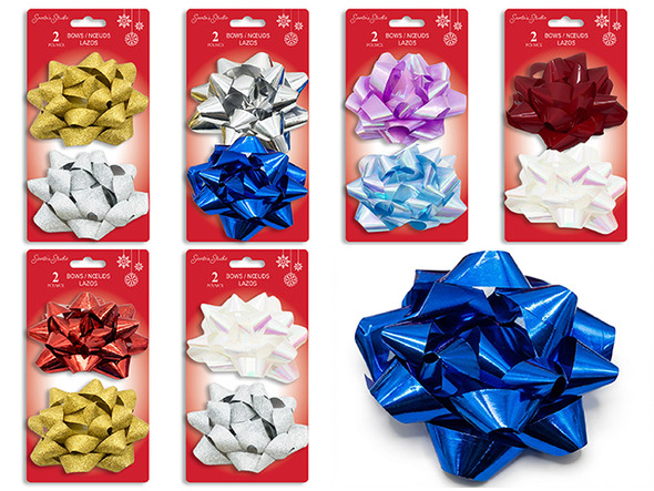 Bow Star Loop 2pk 5in 21in. 6 Asst., MOQ:24