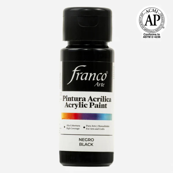 Acrylic Paint 60ml (Pk-6) - NEGRO