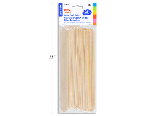 Craft Sticks Natural-Jumbo (Extra) 7.87" x 0.98" x 0.062" 25ct.
