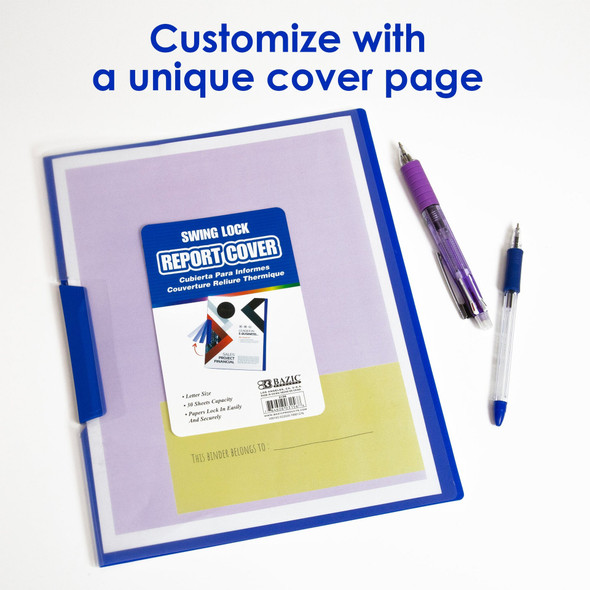 Report Cover-Clear Front w/Swing Lock