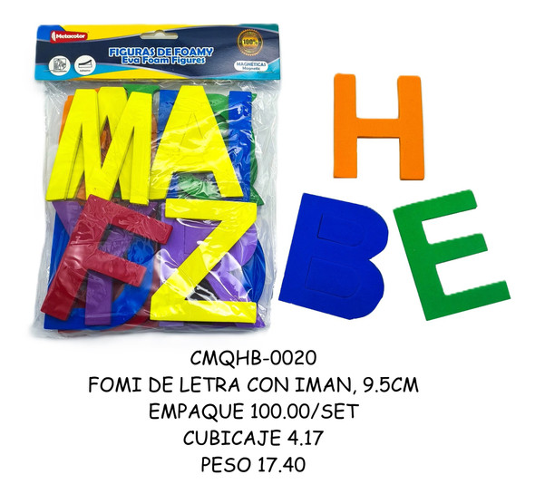 Foamy Shapes-Letters 3-1/2"  (Magnetic)