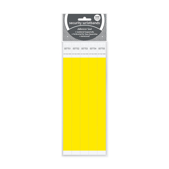 Wristband-Yellow 100ct.