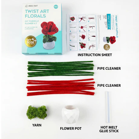 Chenille-Rose Twist Art Floral Kit