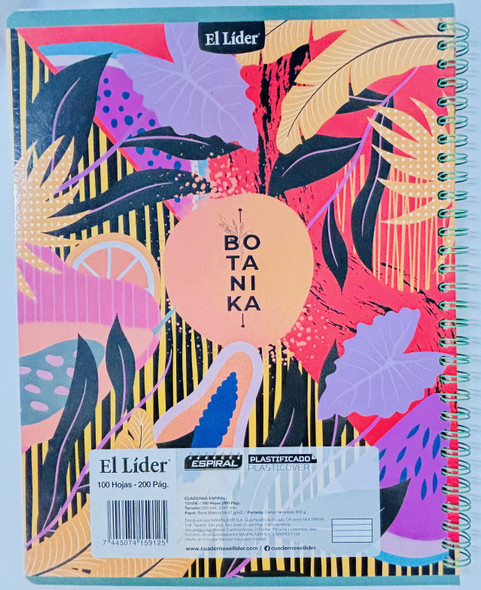 Notebook-BOTANIKA/Spiral 200 Pages