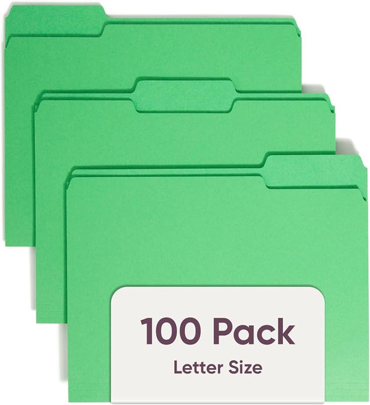 File Folder Letter/Green (Light) (100/Box)