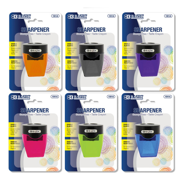 Sharpener-2 Holes w/Receptacle (Dual Blades)