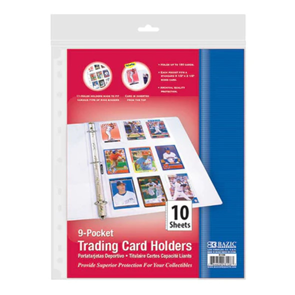 Sheet Protectors-Sports Card Holders 10Pk