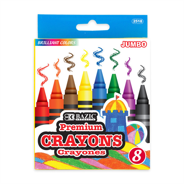 Crayons 8ct. Jumbo (Bazic)