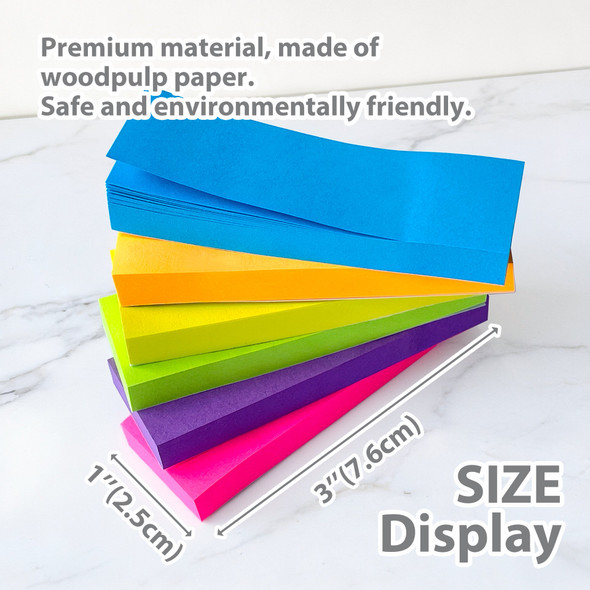 Page Markers-Stick On/Neon Colors (60 Sheets Per Pad) 6ct.