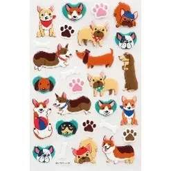 Stickers-Happy Puppies (Puffy) 27ct.