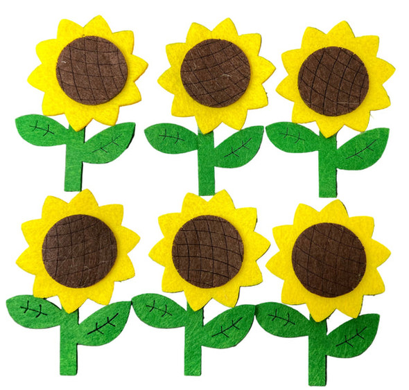 Felt Shapes-Sunflower 1.5in 6ct.