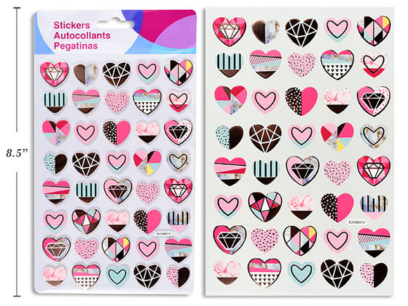 Vtine EVA Silver Outline Matte Sticker. Polybag w/Insert.