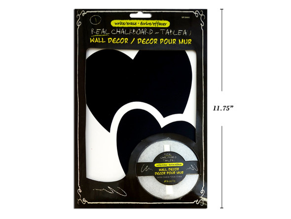 8-5/8in Vtine Chalk Board Wall Decor w/Chalk. Sleeve Envelope.