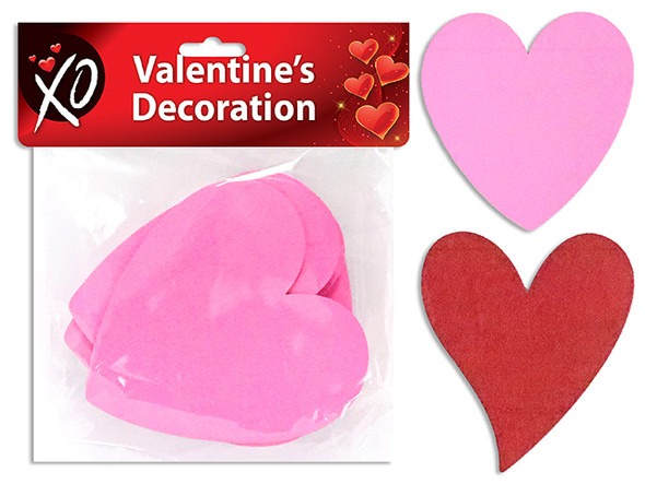 8pk 3.25in Die-Cut Wooden Heart. 2 Asst.Styles. Pbh.