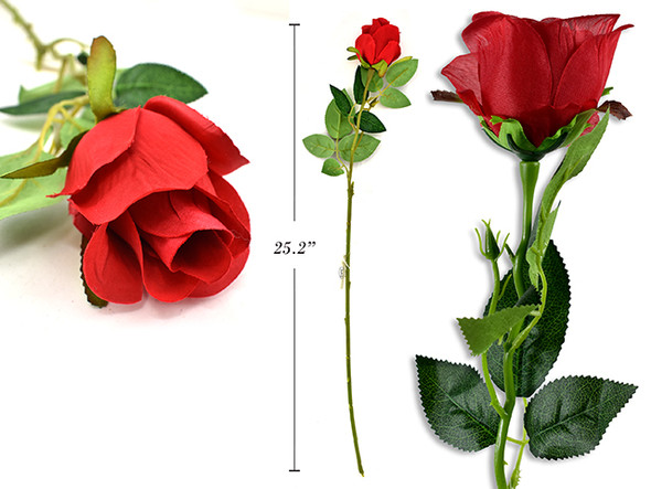 25.2in Open Long Stem Rose. Cht.