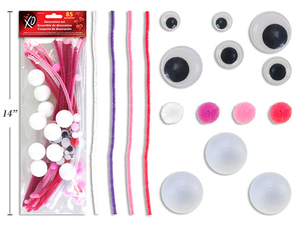 85pcs V'tine Make Your Own Craft Set. pbh.