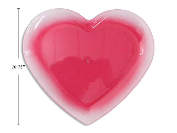10.75in(L) V'tine Gradient Frosted Heart Serving Tray.