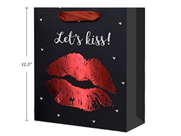V'tine Matte w/Hotstamp Giftbag - Large. PP Handle. English Only