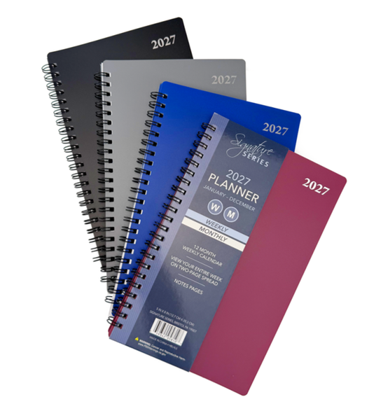 Planner 2027- Weekly + Monthly 5" X 8", Spiral Bound, Poly Covers