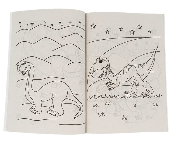 Coloring Book-Dino World (80 Pages)