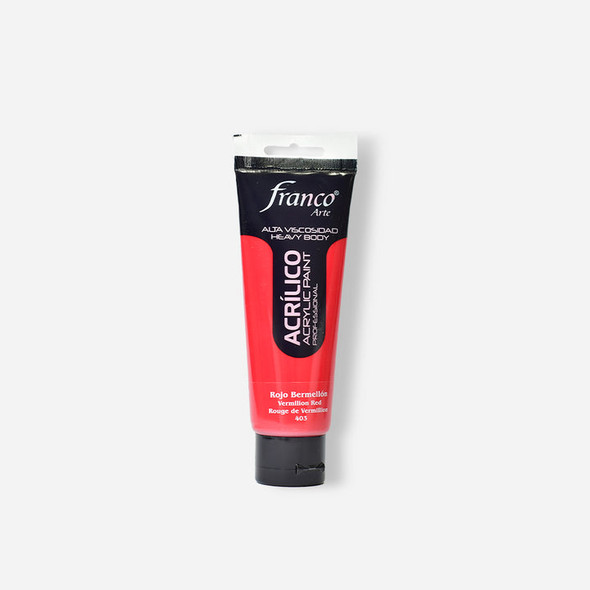 Acrylic Paint 3.38oz. Red/Vermilion Red Hue (Rojo Bermellón)