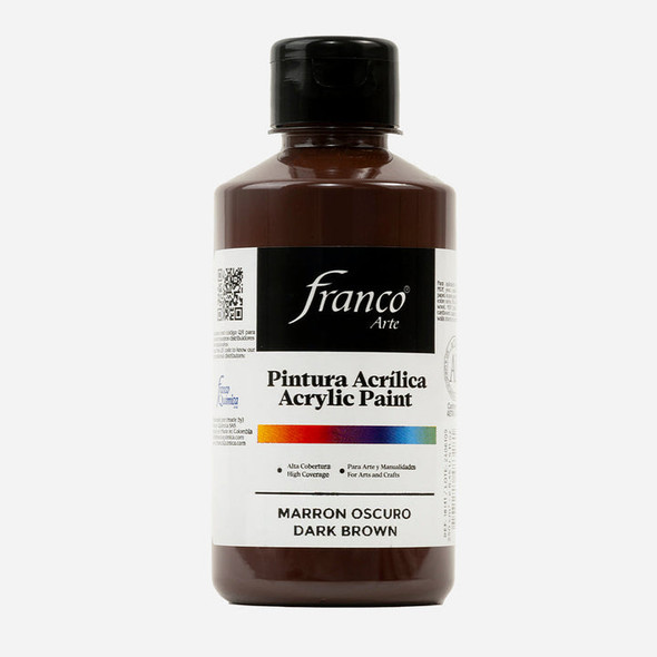 Acrylic Paint 8oz. Brown/Dark Brown (Marrón Oscuro)