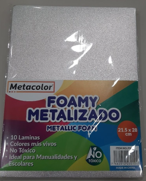 Foamy Sheets 10ct.-Metallic Silver