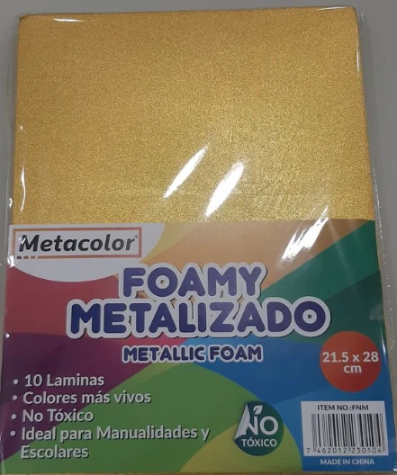 Foamy Sheets 10ct.-Metallic Gold