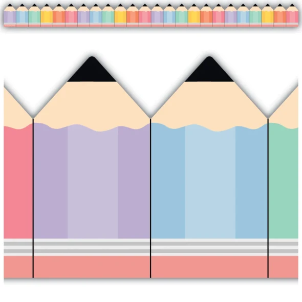 Border-Pencils Cool for School/Die-Cut
