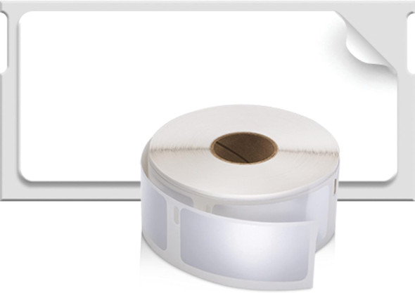 Labels-Multi-Purpose 1" x 2-1/8" (25 x 54 mm) Stickers, Black Print (1 Roll of 500) (Great for Barcodes)