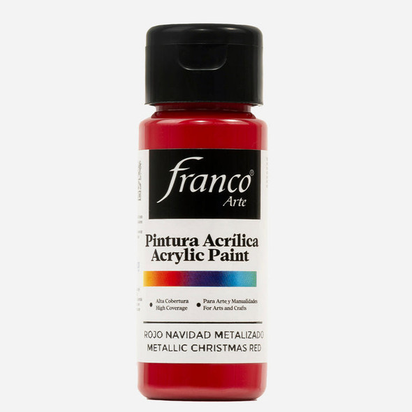 Acrylic Paint 60ml (2oz) Red/Metallic Christmas Red (Rojo Navidad Metalizado)