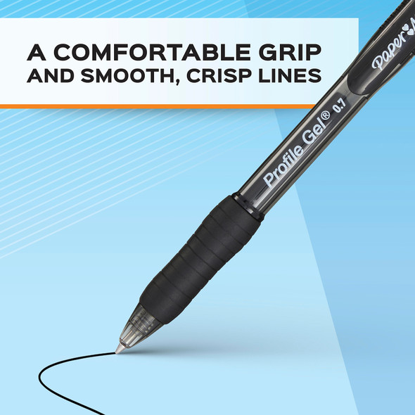 Pen PaperMate Profile Gel Blue/Medium Tip 36ct.  (Retractable)