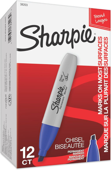 Markers 12ct. Blue/Broad-Chisel Tip SHARPIE (4/12)