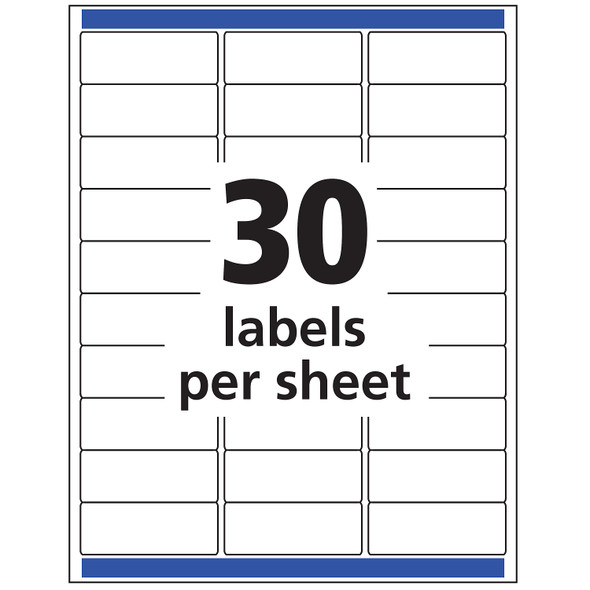 Address Labels w/Sure Feed Technology, Rectangle, 1" x 2-5/8", Clear, 25 Sheets (750 Labels)