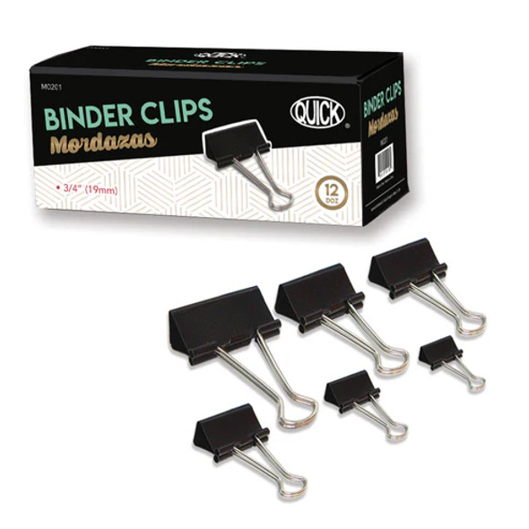 Binder Clips 3/4" (12/Box)
